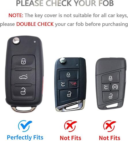 غطاء مفتاح Fob من OFFCURVE مع سلسلة مفاتيح لسيارة Volkswagen، حافظة مفاتيح ناعمة من مادة TPU للحماية الكاملة لسيارة VW Jetta Golf Polo Passat MK8 Tiguan Beetle ملحقات حامل المفاتيح الذكية عن بعد للسيارة، وردي in Kuwait