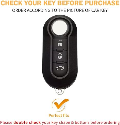 for Fiat Key Fob Cover Accessories 500 500e 500L 2019 2018 2017 2016 2015 Key Case Holder Bling Car Remote Key Chain Ring Women TPU Black Gold in Saudi Arabia
