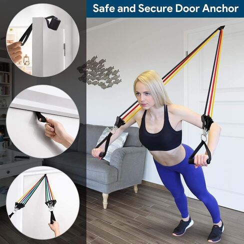 2pcs Gym Fitness Resistance Bands Door Anchor, Foam Door Anchor for Yoga Pilates Fitness Bands in Saudi Arabia