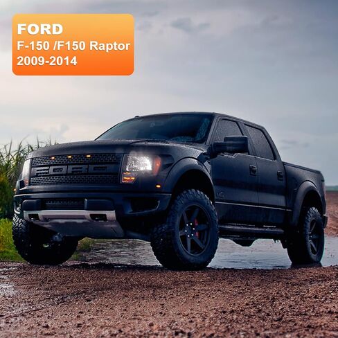 4 قطعة أضواء LED للعلامات الجانبية متوافقة مع Ford F-150 /F150 Raptor 2009-2014 مصابيح المصد الأمامي والخلفي المزدوج عدسة مدخنة in Kuwait