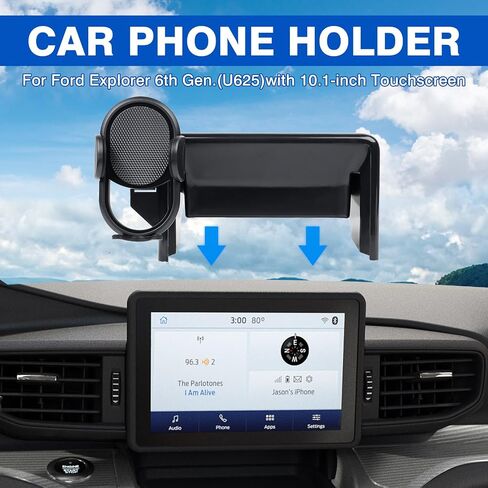 Autorder Car Phone Holder for 2020 2021 2023 2024 Ford Explorer Accessories 10.1-Inch Cell Phone Mount with Dash Organizer Hands-Free 360 Degree Rotation in Saudi Arabia