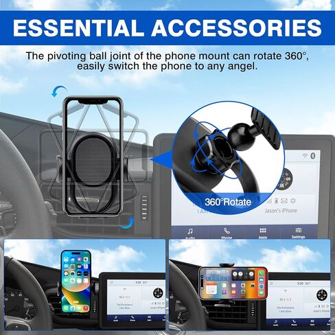 Autorder Car Phone Holder for 2020 2021 2023 2024 Ford Explorer Accessories 10.1-Inch Cell Phone Mount with Dash Organizer Hands-Free 360 Degree Rotation in Saudi Arabia
