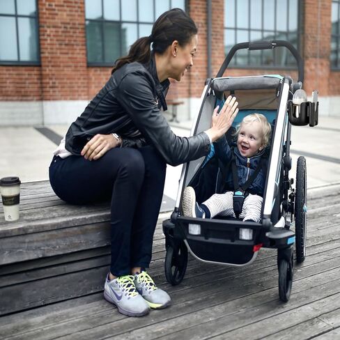 حامل أكواب عربة الأطفال مع حامل هاتف، حامل أكواب لعربة الأطفال، حامل مشروبات قابل للتعديل، حامل هاتف كوب عالمي 2 في 1 لعربة الأطفال والدراجة والكرسي المتحرك والمشاية والسكوتر. (أسود) in Kuwait