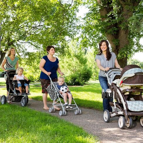 حامل أكواب عربة الأطفال مع حامل هاتف، حامل أكواب لعربة الأطفال، حامل مشروبات قابل للتعديل، حامل هاتف كوب عالمي 2 في 1 لعربة الأطفال والدراجة والكرسي المتحرك والمشاية والسكوتر. (أسود) in Kuwait