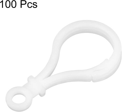 uxcell Plastic Lobster Clasps, 48mm Colorful Claw Snap Clip Hooks for Lanyard, Keychains, DIY Crafting, Black, 100Pcs in Saudi Arabia