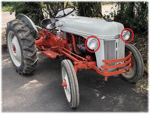 Tractor Light Blue Headlights Assemblies with 12v Bulbs Competitive for David Brown 700 800 900 1200 1400 Series | Massey Ferguson 35 35X 65 765 | Case/IH Tractor B275 B250 B414 B444 310066F in Saudi Arabia