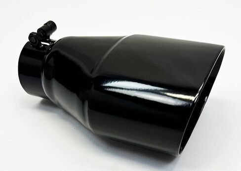 طرف العادم 3.00 مسمار على المدخل 5.50X3.50 OD بيضاوي 8.00 طويل WDWO5508-300-BOSS-GBK-SS جدار مزدوج 304 غير قابل للصدأ لامع أسود طرف عادم Wesdon in Kuwait