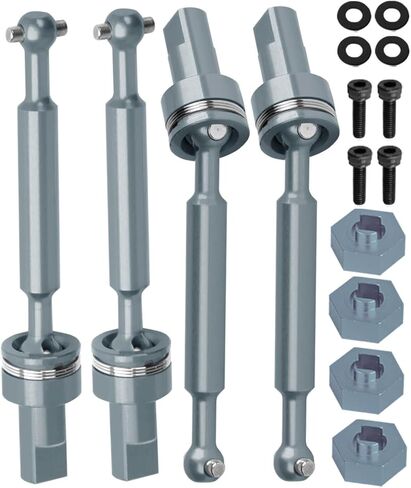 Alloy Front Rear Drive Shaft Axles & Wheel Hex Upgrades Part for 1/18 LaTrax Teton/LaTrax Desert Prerunner,Aluminum Driveshaft CVD,Red in Kuwait
