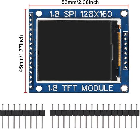 2 حزمة 1.8 بوصة المسلسل SPI TFT وحدة عرض LCD PCB محول IC 128x160 نقطة مصفوفة 3.3 فولت 5 فولت IO Inerface Cmmpatible LCD1602 لاردوينو in Saudi Arabia