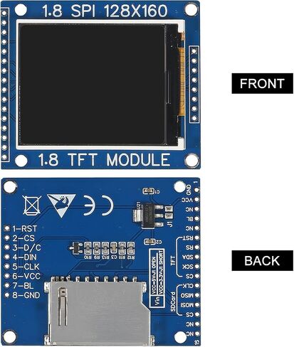 2 حزمة 1.8 بوصة المسلسل SPI TFT وحدة عرض LCD PCB محول IC 128x160 نقطة مصفوفة 3.3 فولت 5 فولت IO Inerface Cmmpatible LCD1602 لاردوينو in Saudi Arabia