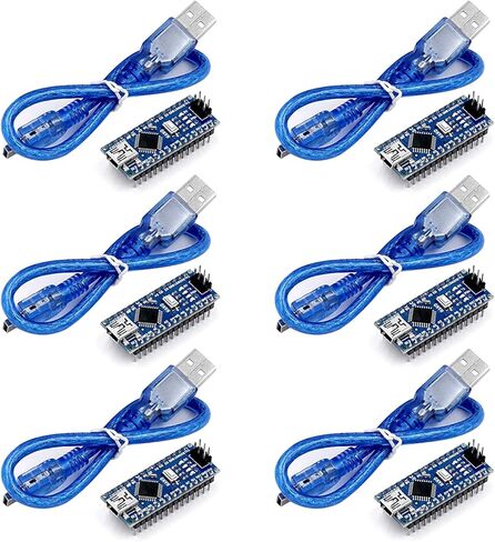 for Nano V3.0 Module ATmega328P 5V 16MHz CH340G Chip Microcontroller Development Board USB Cable for Arduino (10pcs) in Saudi Arabia