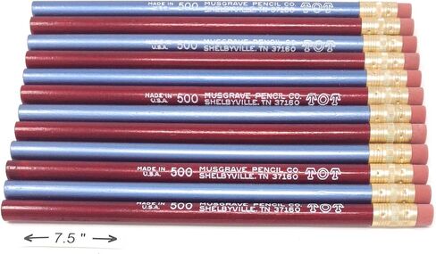Jumbo TOT pencil, Round, 10mm Metallic Blue and Red, Med Soft Core (Package of 12) in Saudi Arabia