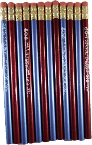 Jumbo TOT pencil, Round, 10mm Metallic Blue and Red, Med Soft Core (Package of 12) in Saudi Arabia