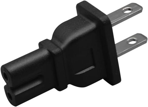 NEMA 1-15P to IEC320 C7 Power Converter Plug，American Standard 2-pin Plug to C7 3-Hole AC Power Adapter Plug，US NEMA 1-15P 2 Prong Male Plug to C7 Female Jack Converter in Saudi Arabia