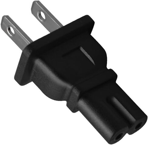 NEMA 1-15P to IEC320 C7 Power Converter Plug，American Standard 2-pin Plug to C7 3-Hole AC Power Adapter Plug，US NEMA 1-15P 2 Prong Male Plug to C7 Female Jack Converter in Saudi Arabia