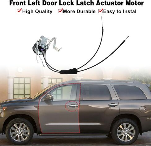 Front Left Door Lock Latch Actuator Motor Assembly Driver Side Compatible with Toyota Sequoia 2001-2007 Tundra 2005 2006 Double Cab Replace# 69304-0C010 693040C010 in Saudi Arabia