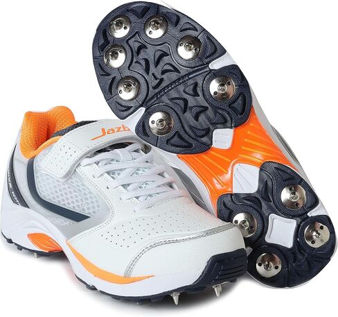 KD Cricket Shoes Bowling Spike with Rubber Cleats Field Shoe with Responsive Insole Cushioning System in Saudi Arabia