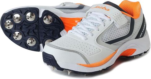 KD Cricket Shoes Bowling Spike with Rubber Cleats Field Shoe with Responsive Insole Cushioning System in Saudi Arabia