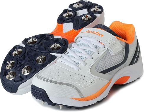 KD Cricket Shoes Bowling Spike with Rubber Cleats Field Shoe with Responsive Insole Cushioning System in Saudi Arabia