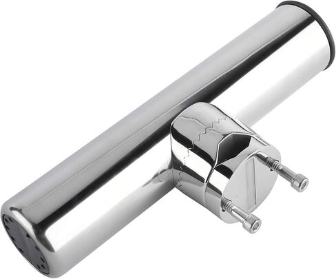 Yaegoo مشبك من الفولاذ المقاوم للصدأ على حامل قضيب الصيد - حامل قضيب تثبيت على السكك الحديدية حامل قضيب صيد قابل للتعديل (يناسب قضبان من 1 بوصة إلى 1-1/4 بوصة، 4 عبوات) in Kuwait