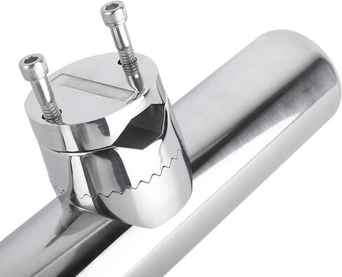 Yaegoo مشبك من الفولاذ المقاوم للصدأ على حامل قضيب الصيد - حامل قضيب تثبيت على السكك الحديدية حامل قضيب صيد قابل للتعديل (يناسب قضبان من 1 بوصة إلى 1-1/4 بوصة، 4 عبوات) in Kuwait