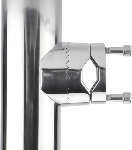 Yaegoo مشبك من الفولاذ المقاوم للصدأ على حامل قضيب الصيد - حامل قضيب تثبيت على السكك الحديدية حامل قضيب صيد قابل للتعديل (يناسب قضبان من 1 بوصة إلى 1-1/4 بوصة، 4 عبوات) in Kuwait