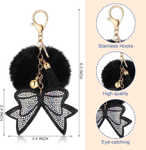 Large Cheer Backpack with Cheer Bow Keychain Cheerleading Glitter Backpack Cheer Bags for Cheerleaders Gift Cheer bag for Travel Camping Hiking Sport Game, Black in Saudi Arabia