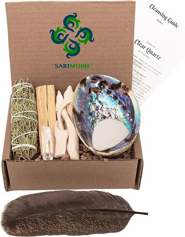 Spiritual Items - Juniper Smudge Stick ~ Abalone Shell for Smudging ~ Palo Santo Sticks ~ 2 inchTripod Stand ~ 8 inch Feather and White Sand in Saudi Arabia