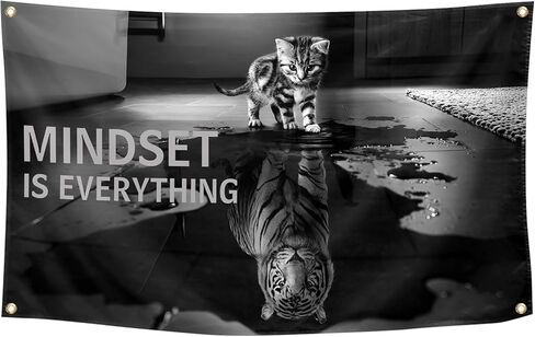VuqUbe Mindset Matters Tapestry 3X5 Feet Cats Inspirational, Suitable For Home, Bedroom. in Saudi Arabia