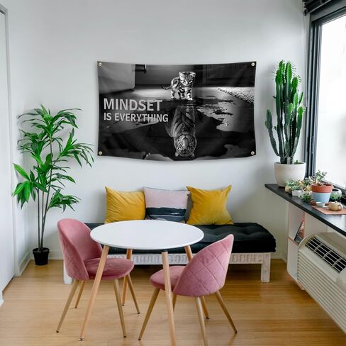 VuqUbe Mindset Matters Tapestry 3X5 Feet Cats Inspirational, Suitable For Home, Bedroom. in Saudi Arabia