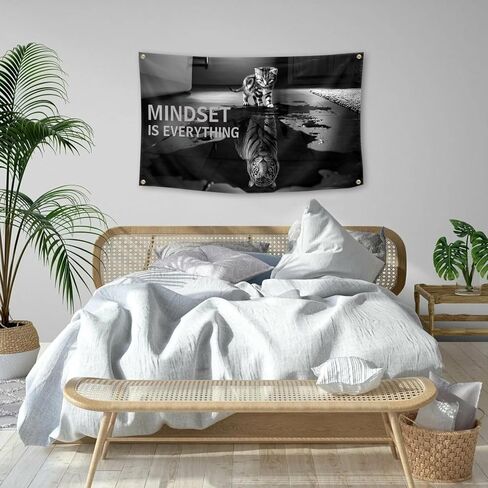VuqUbe Mindset Matters Tapestry 3X5 Feet Cats Inspirational, Suitable For Home, Bedroom. in Saudi Arabia