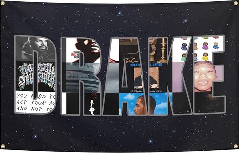 CqsJx Funny Tapestry Rapper Singer Drake Tapestry Album Cover Tapestry 3x5 Feet For Bedroom College Dorm Home Decor Wall Hanging Tapestrys, black in Saudi Arabia