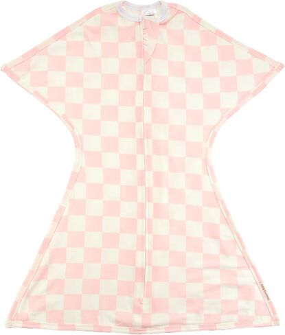 قماط SleepingBaby Zipadee-Zip Transition - بطانية قماط للأطفال مع سحاب مريح - بطانية واسعة يمكن ارتداؤها للأطفال لسهولة تغيير الحفاضات - فحص وردي، صغير (4-8 أشهر) in Kuwait