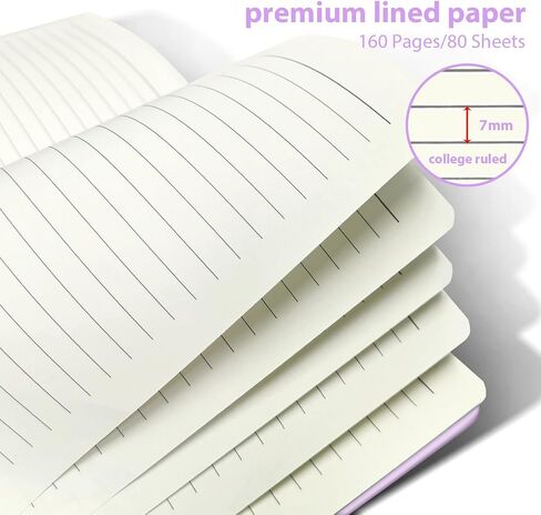 Lined Spiral Notebook 5.7"x 8.27" with Pen Holder & Pen - (Lavender), 160 Pages/80 Sheets, Hardcover - A5 Journal for Gift, Journaling, Writing, Note Taking, School, Work in Saudi Arabia