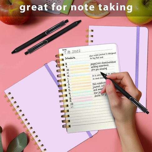 Lined Spiral Notebook 5.7"x 8.27" with Pen Holder & Pen - (Lavender), 160 Pages/80 Sheets, Hardcover - A5 Journal for Gift, Journaling, Writing, Note Taking, School, Work in Saudi Arabia