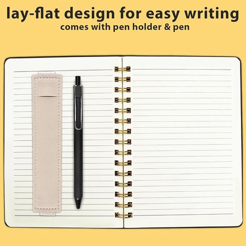 Lined Spiral Notebook 5.7"x 8.27" with Pen Holder & Pen - (Lavender), 160 Pages/80 Sheets, Hardcover - A5 Journal for Gift, Journaling, Writing, Note Taking, School, Work in Saudi Arabia