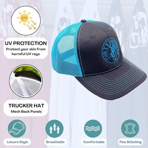 Dirty Hooker Fishing Gear - Fishing Cap for Men and Women - Adjustable Baseball Cap - Dirty Hooker Logo Fishing Hat in Saudi Arabia