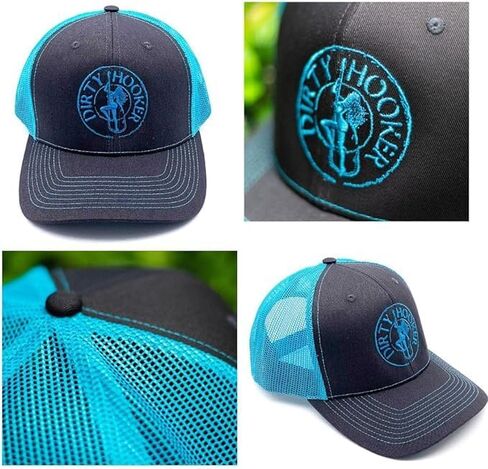 Dirty Hooker Fishing Gear - Fishing Cap for Men and Women - Adjustable Baseball Cap - Dirty Hooker Logo Fishing Hat in Saudi Arabia