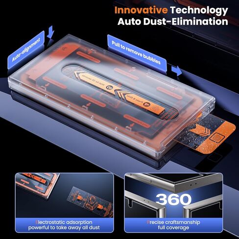 Hoerrye S24 Ultra واقي شاشة للخصوصية عبوتين [فتح بصمة الإصبع بنسبة 100%] [أداة إزالة الغبار التلقائي سهلة التركيب] 24 درجة مضادة للتجسس، صديقة للحافظة، زجاج مقسى 9H لهاتف Samsung Galaxy S24 Ultra in Saudi Arabia