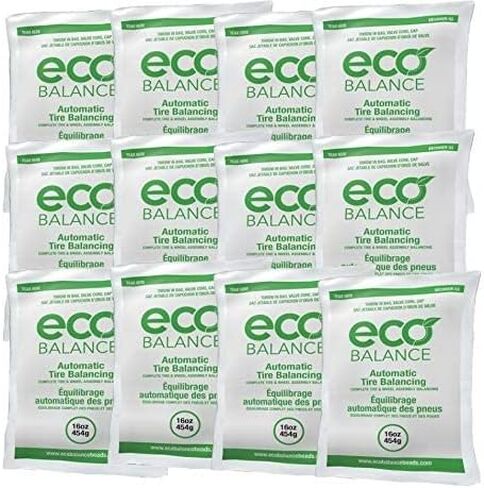 ECO Balance 12-EB4 Centrifugal Force Tire/Wheel Balancing Beads - Off-Road Vehicles, Light Duty Truck Tires, (4) 12oz Balance Bead Bags, (4) Valve Caps and Cores in Saudi Arabia