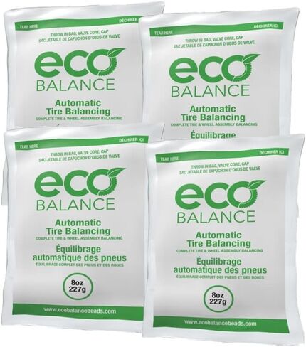 ECO Balance 12-EB4 Centrifugal Force Tire/Wheel Balancing Beads - Off-Road Vehicles, Light Duty Truck Tires, (4) 12oz Balance Bead Bags, (4) Valve Caps and Cores in Saudi Arabia