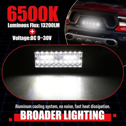 2 PCS LED Light Bars, 400W Led Work Light, 7In Water Proof Spotlight Strip Light, Automotive Lighting Device, Universal for Most Cars, Trucks, Forklifts, Off-Road Vehicles (White) in Saudi Arabia