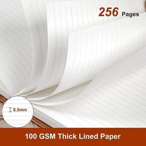 مجلة CAGIE الجلدية للرجال مقاس A5 مذكرات يومية مبطنة للكتابة مع 256 صفحة دفتر يوميات قابل لإعادة الملء مع صندوق هدايا، أسود in Kuwait