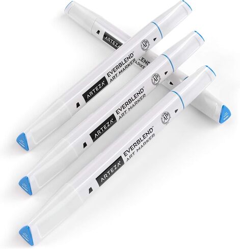 ARTEZA EverBlend Art Markers Agave Brown A611 (Set of 4), Alcohol Based Sketch Markers with Dual Tips (Fine and Broad Chisel) for Painting, Coloring, Sketching and Drawing in Saudi Arabia