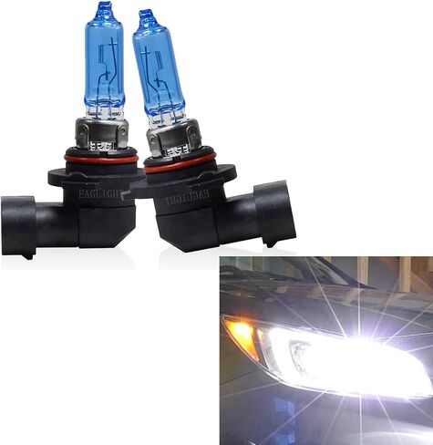 Pack-2 Car Halogen Lights, 12V 100W Super Bright High Beam Low Beam Bulbs Replacement, Universal Waterproof Automotive Driving Fog Lights for Truck SUV Car (White Light #HB3/9005) in Saudi Arabia