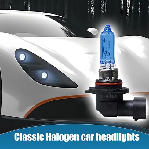 Pack-2 Car Halogen Lights, 12V 100W Super Bright High Beam Low Beam Bulbs Replacement, Universal Waterproof Automotive Driving Fog Lights for Truck SUV Car (White Light #HB3/9005) in Saudi Arabia