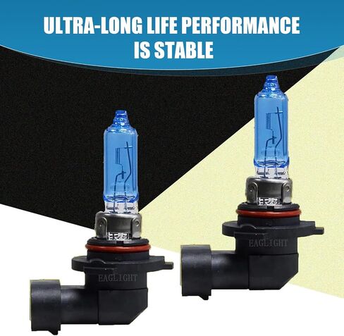 Pack-2 Car Halogen Lights, 12V 100W Super Bright High Beam Low Beam Bulbs Replacement, Universal Waterproof Automotive Driving Fog Lights for Truck SUV Car (White Light #HB3/9005) in Saudi Arabia