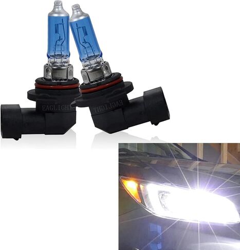 Pack-2 Car Halogen Lights, 12V 100W Super Bright High Beam Low Beam Bulbs Replacement, Universal Waterproof Automotive Driving Fog Lights for Truck SUV Car (White Light #HB3/9005) in Saudi Arabia