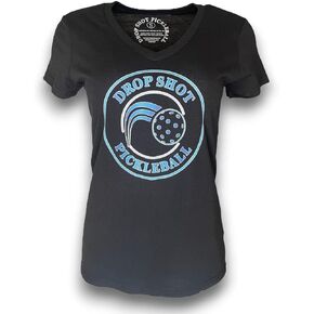 Women's Athletic V-Neck T Shirt - Pickleball Tee Shirts for Women - Ladies Active Dri Fit Performance Shirt