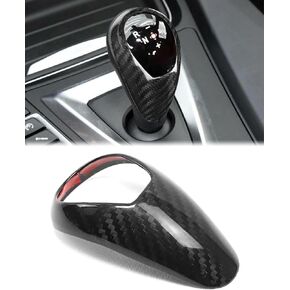 Carbon Fiber Gear Shift Knob Cover Trim Kit, Compatible with BMW F80 M3 F82 M4 (2014-2019) Gear Handle Bottom Frame and Gear Handle Cover